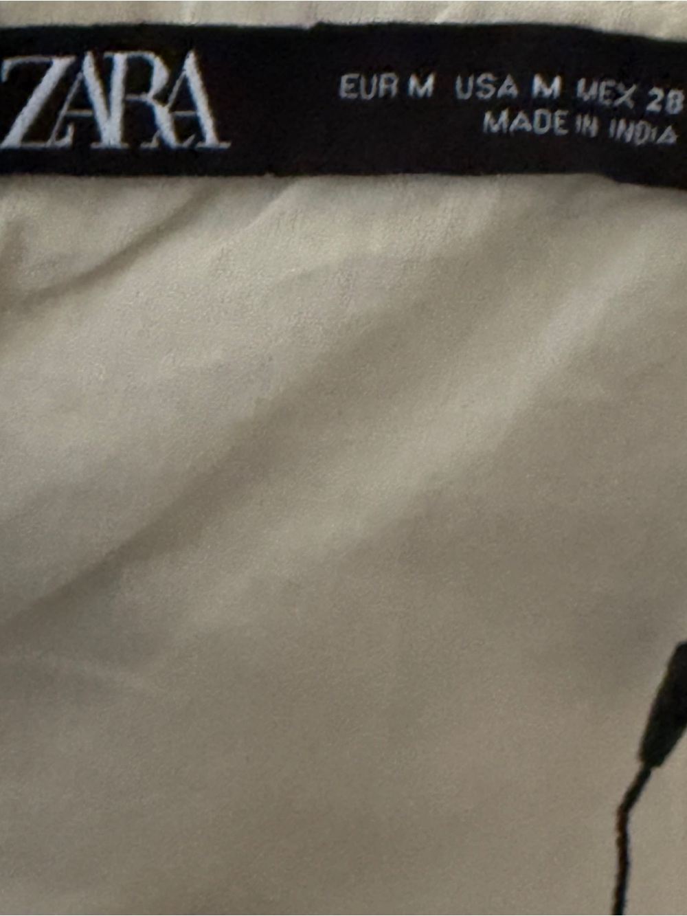 Zara Dress NEW Medium Beige Cotton Shirred Straps Sleeveless Mini Fit Flare Chic - Picture 3 of 16